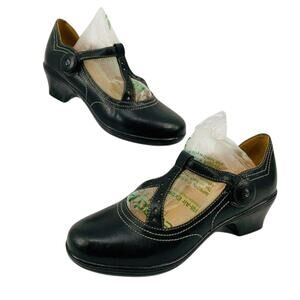 Dr. Comfort Carmen Diabetic Heeled Dress Black Leather Size 7.5